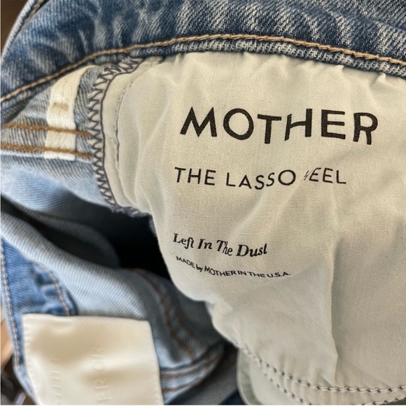 MOTHER The Lasso Heel Left in the Dust Light Wash Wide Leg Jeans, EUC, 34 - Picture 9 of 12